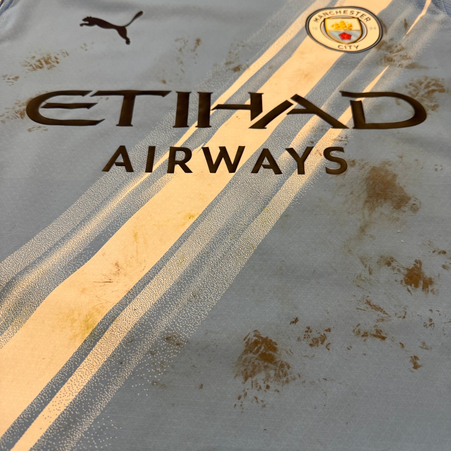 Manchester City 2025-2026 Match Worn Home Shirt