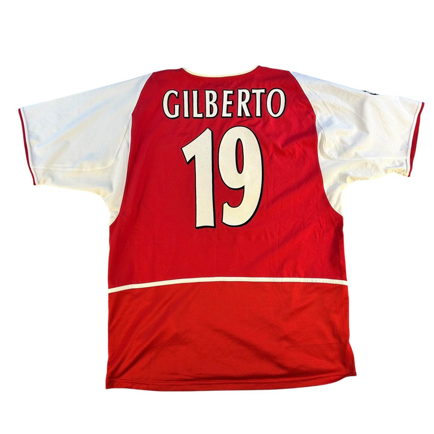 Arsenal 2003/2004 Match Issued Home Shirt - Gilbero 19