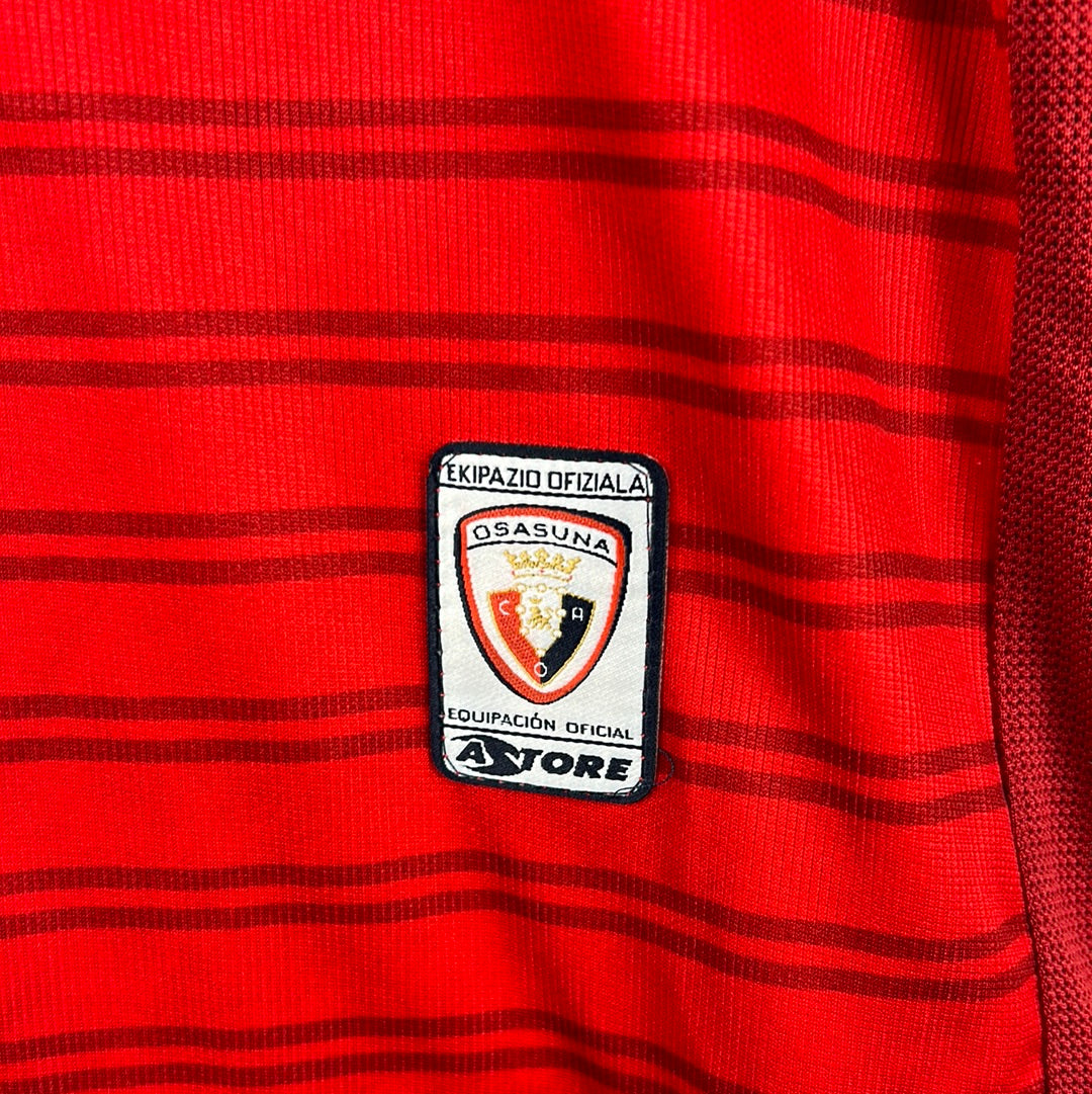 Osasuna 2007-2008 Player Issue Home Shirt - Large - Pandiani 11