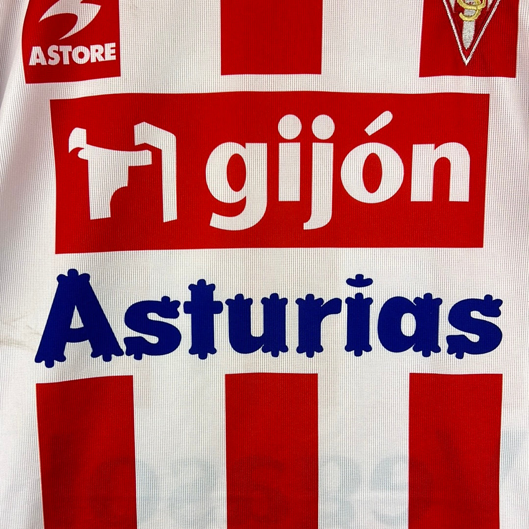 Sporting Gijon 2008-2009 Match Worn Home Shirt - XL - Michel 8