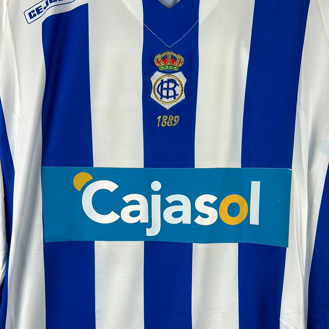 Recreativo de Huelva 2007-2008 Match Worn Home Shirt - Large - Rosu 11