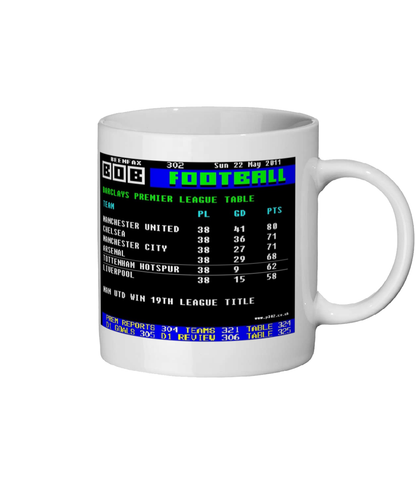 Manchester United League Champions 2011 Teletext Mug