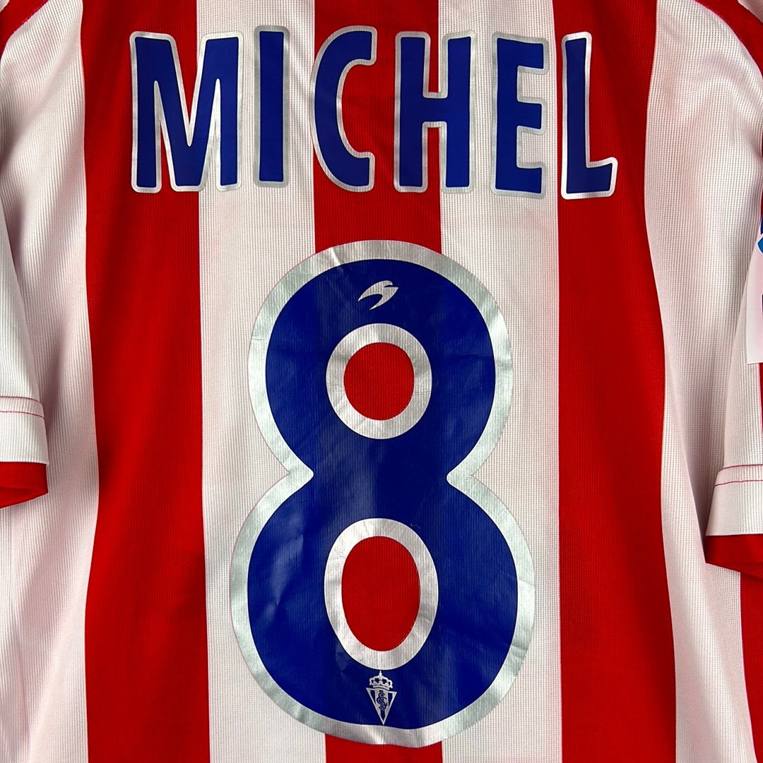 Sporting Gijon 2008-2009 Match Worn Home Shirt - XL - Michel 8