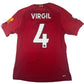 VIRGIL 4 Liverpool 2019/2020 Home Football Shirt  Small