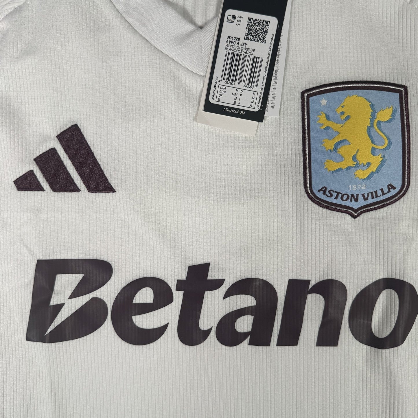 Aston Villa 2024/2025 Away Football Shirt  Medium BNWT