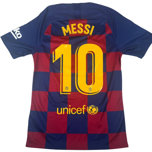 Barcelona 2019/2020 Home Football Shirt  Small - MESSI 10
