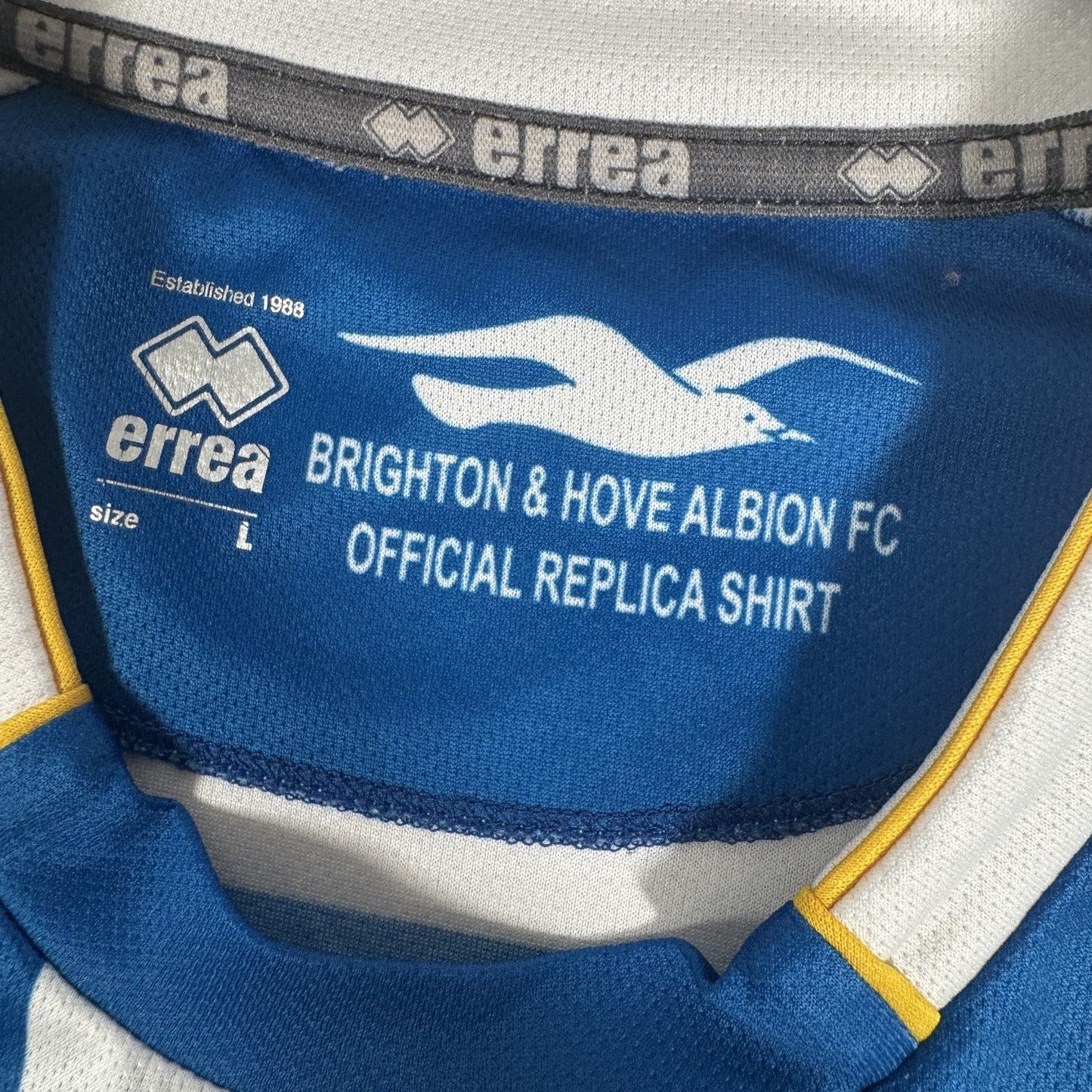 Brighton & Hove Albion 2013/2014 Home Football Shirt  Large