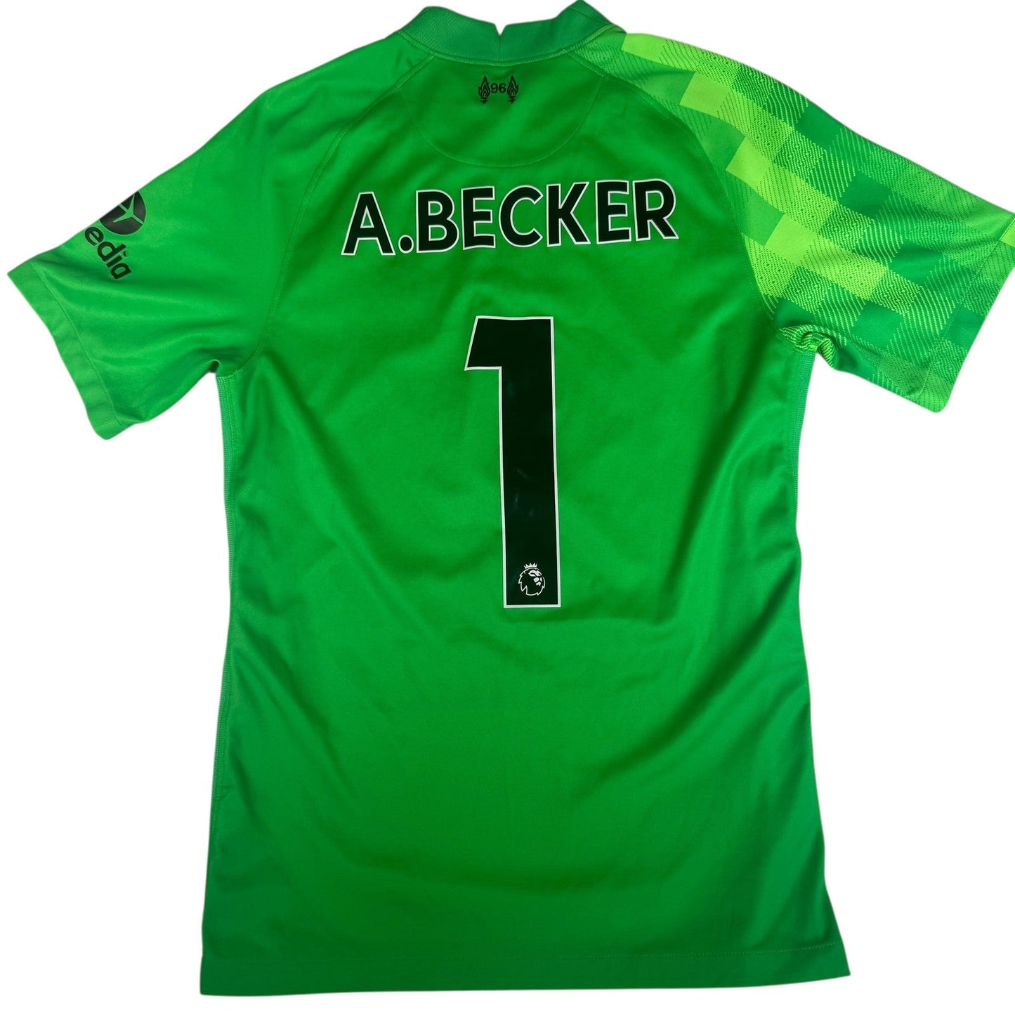 A.BECKER 1 Liverpool 2021/2022 Goalkeeper Football Shirt Small