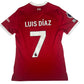 LUIZ DIAZ 7 Liverpool 2023/2024 Home Football Shirt  Small