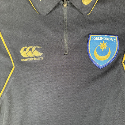 Portsmouth 2008/2009 Quarter Zip Training Polo Shirt  Large