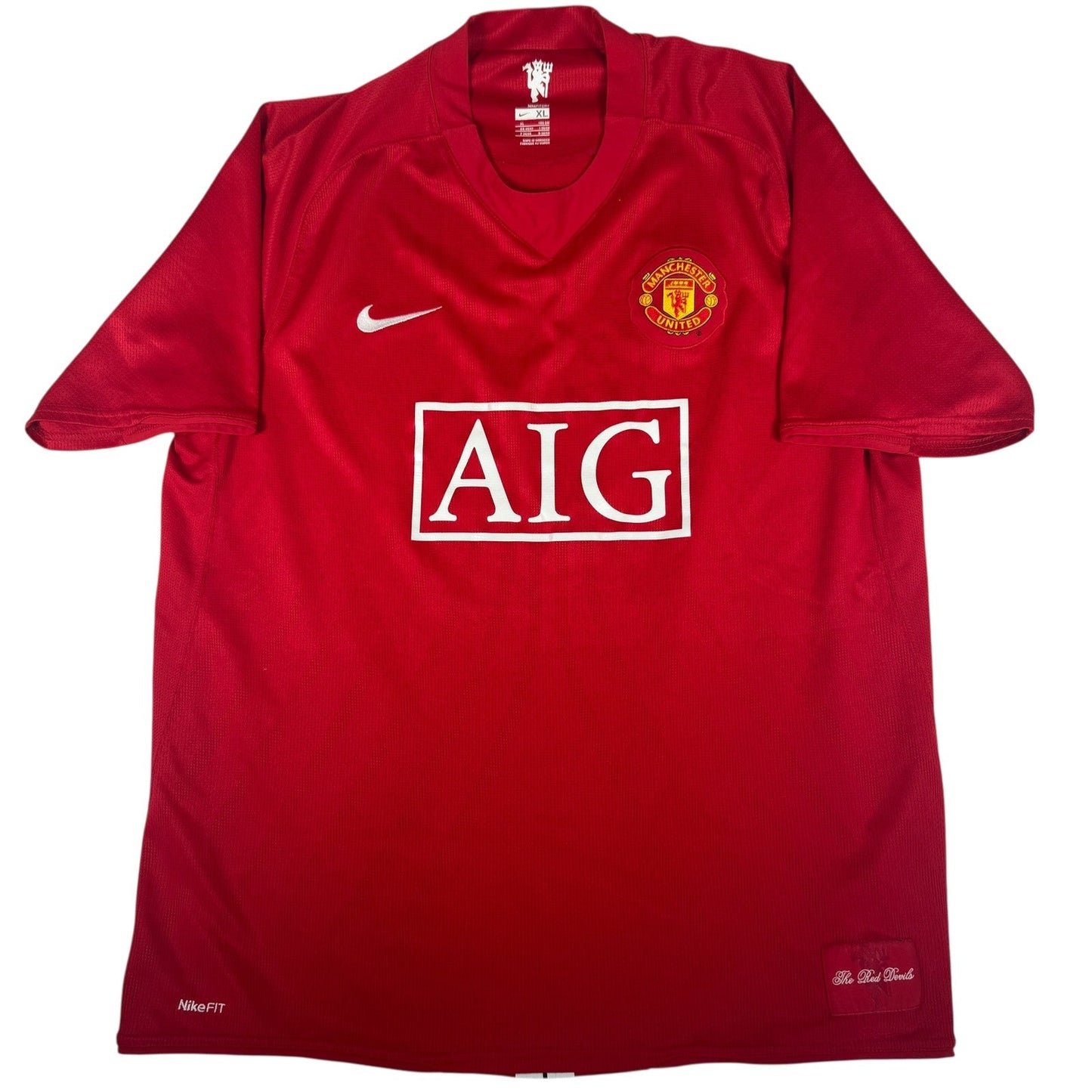 Manchester United 2007/2008/2009 Home Football Shirt  XL
