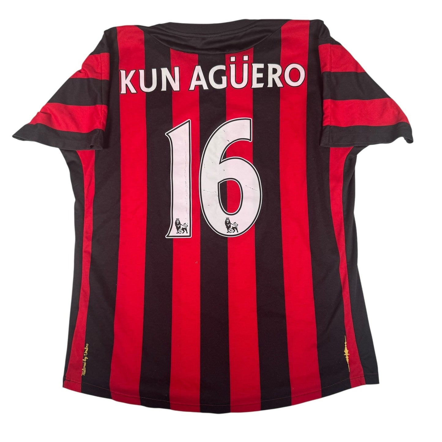 KUN AGUERO 16 Manchester City 2011/2012 Away Football Shirt Medium