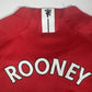 ROONEY 10 Manchester United 2007/2008/2009 Home Football Shirt Childs XL