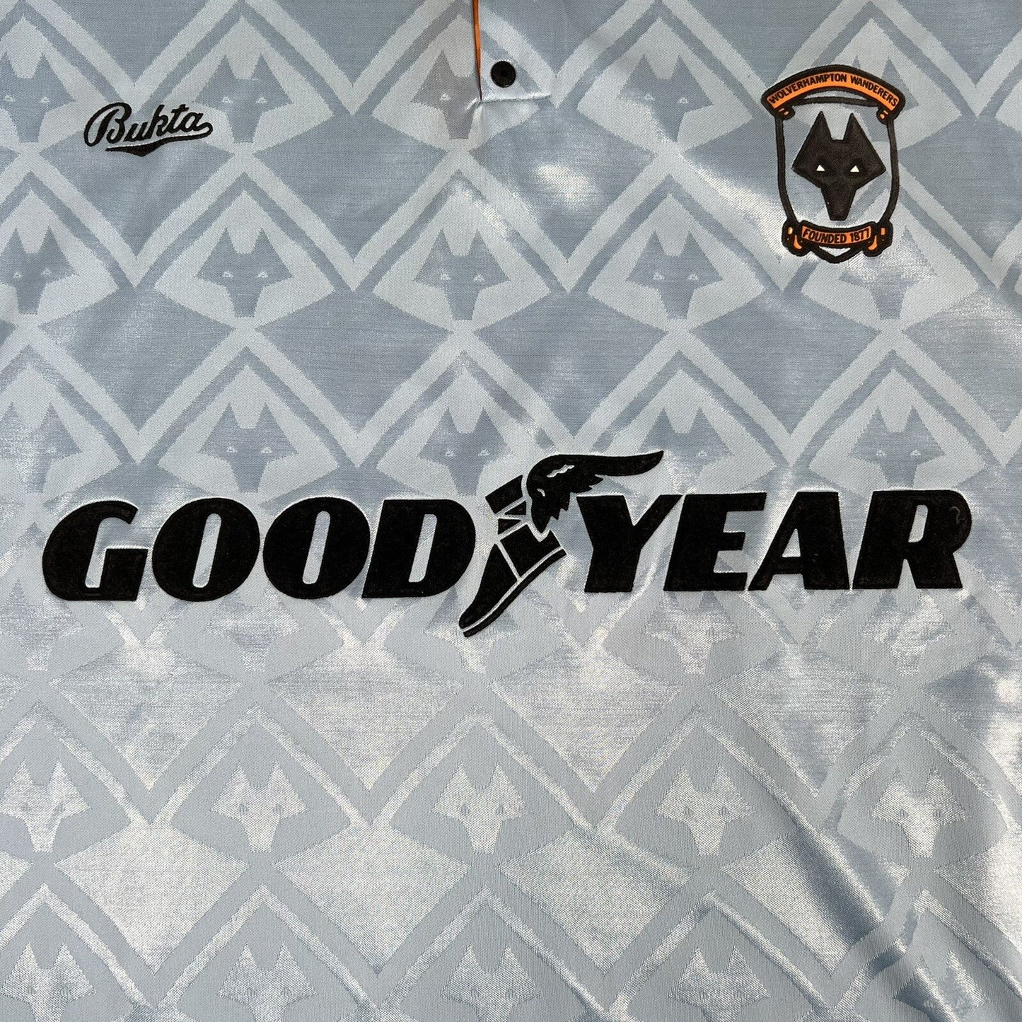 Wolverhampton Wolves 1991/1992 Away Football Shirt  Large