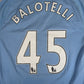 BALOTELLI 45 Manchester City 2010/2011 Home Football Shirt Medium