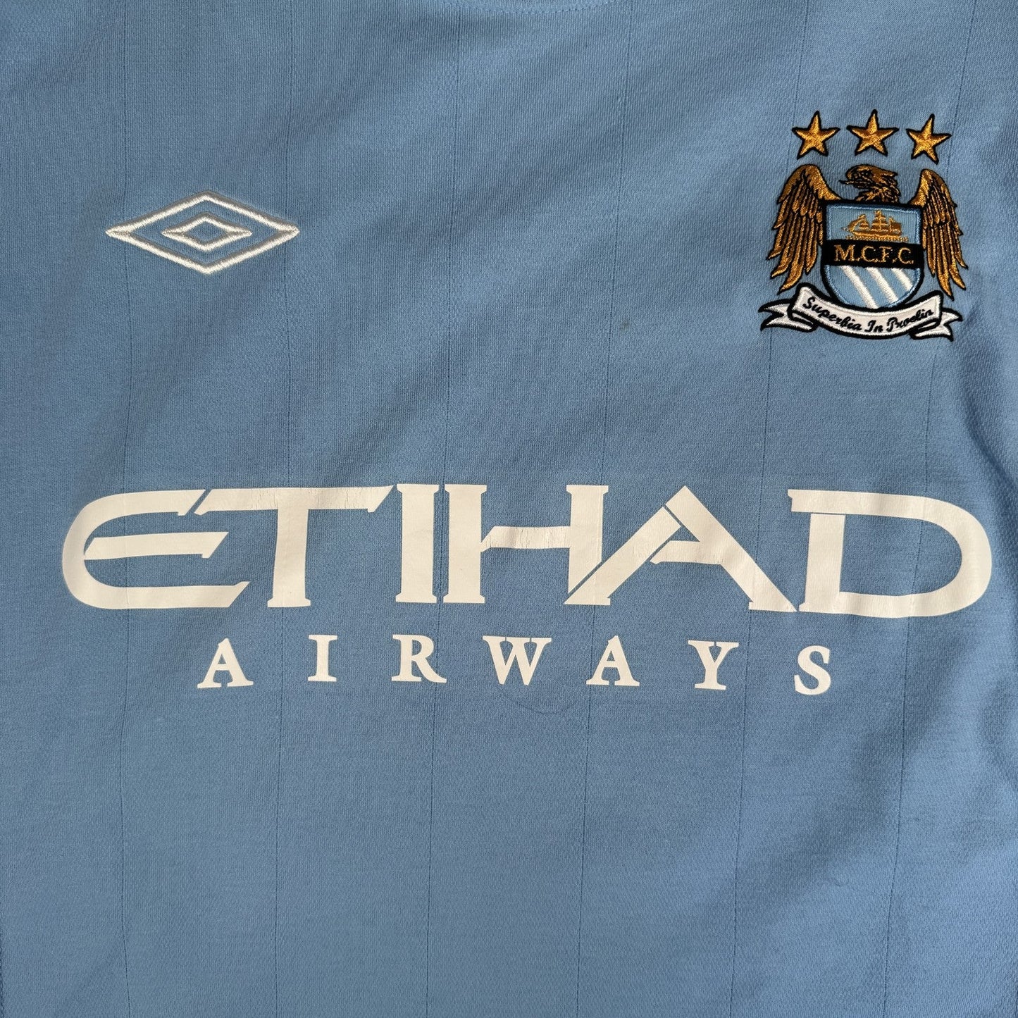 BALOTELLI 45 Manchester City 2010/2011 Home Football Shirt Medium