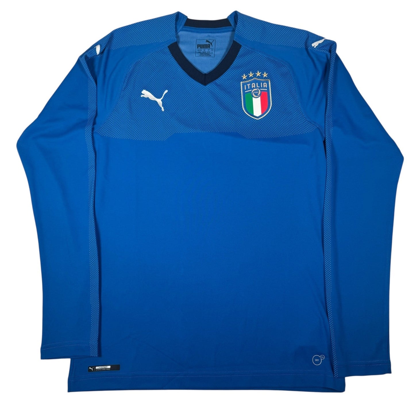 Italy 2018/2019 Home Long Sleeve Football Shirt  Medium