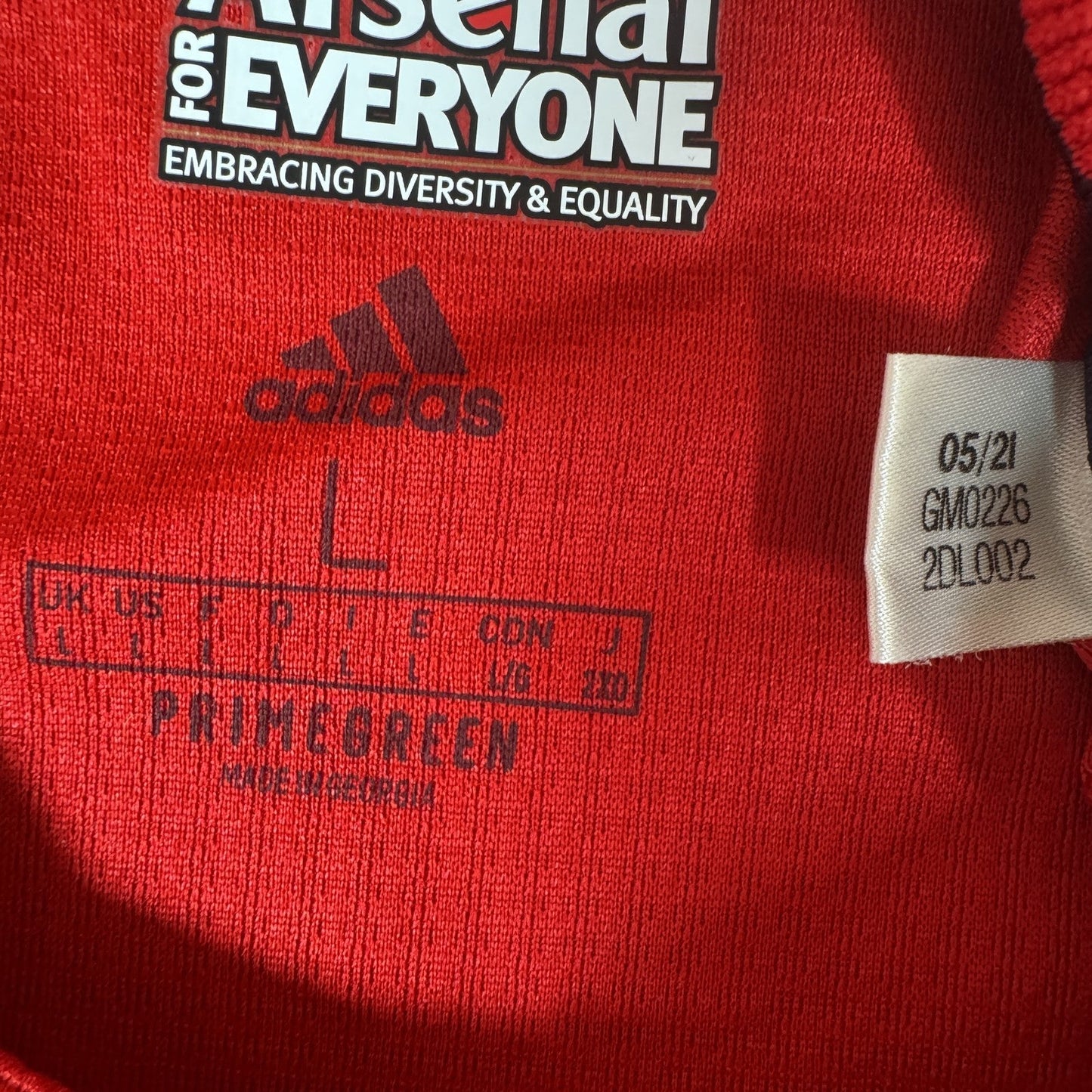 Arsenal 2021/2022 Home Player Spec Football Shirt  Large