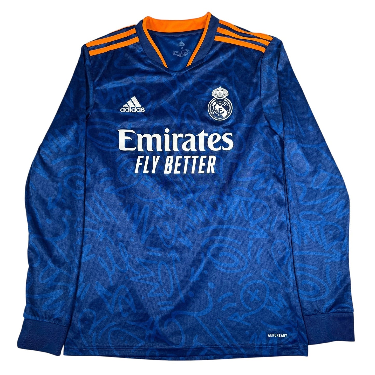 Real Madrid 2021/2022 Long Sleeve Away Football Shirt  Small