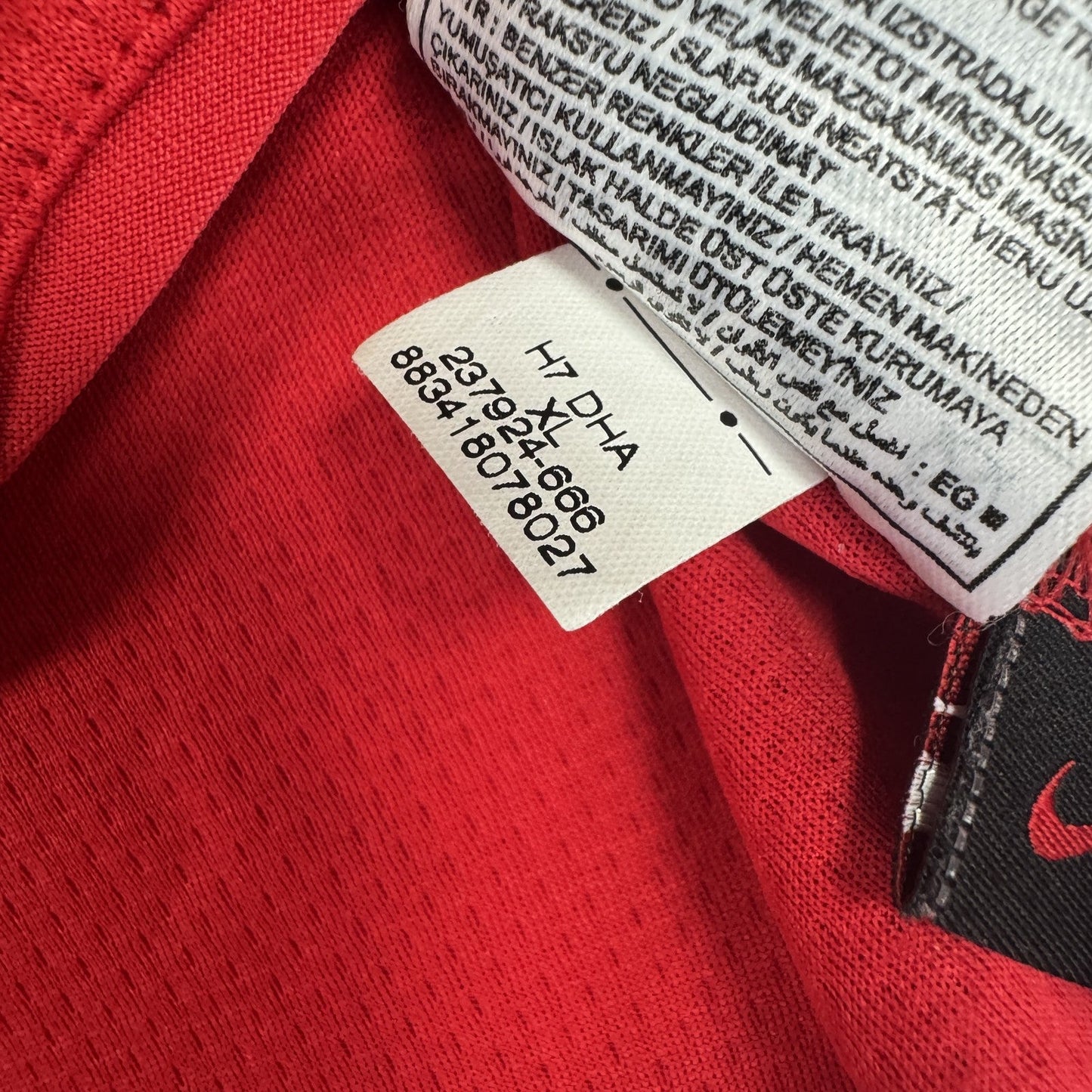 Manchester United 2007/2008/2009 Home Football Shirt  XL