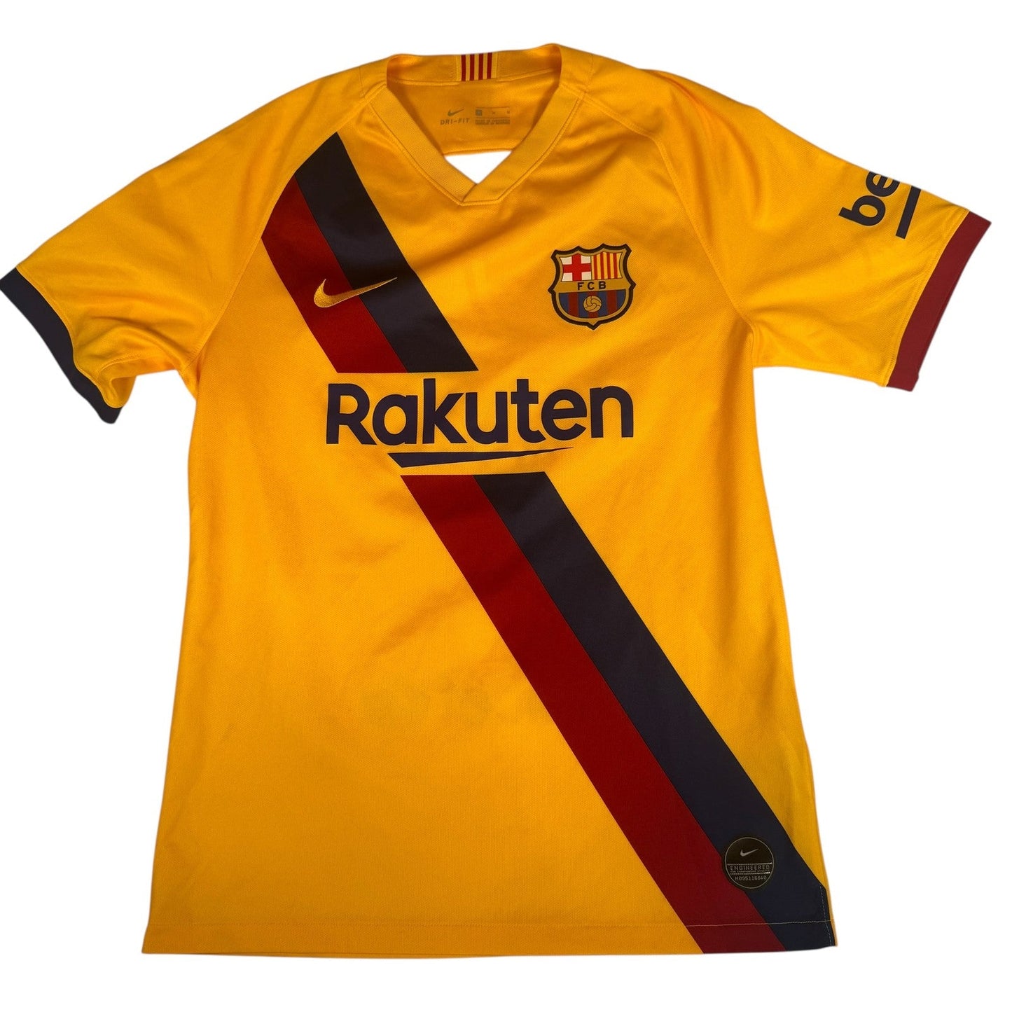 Barcelona 2019/2020 Yellow Away Football Shirt  Medium