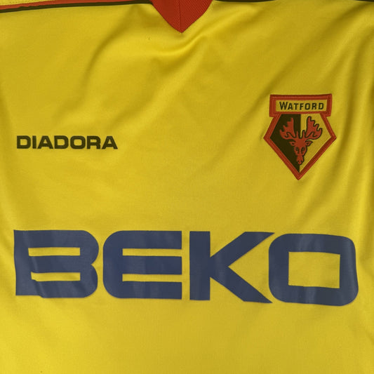 Watford 2008/2009 Home Football Shirt  XL