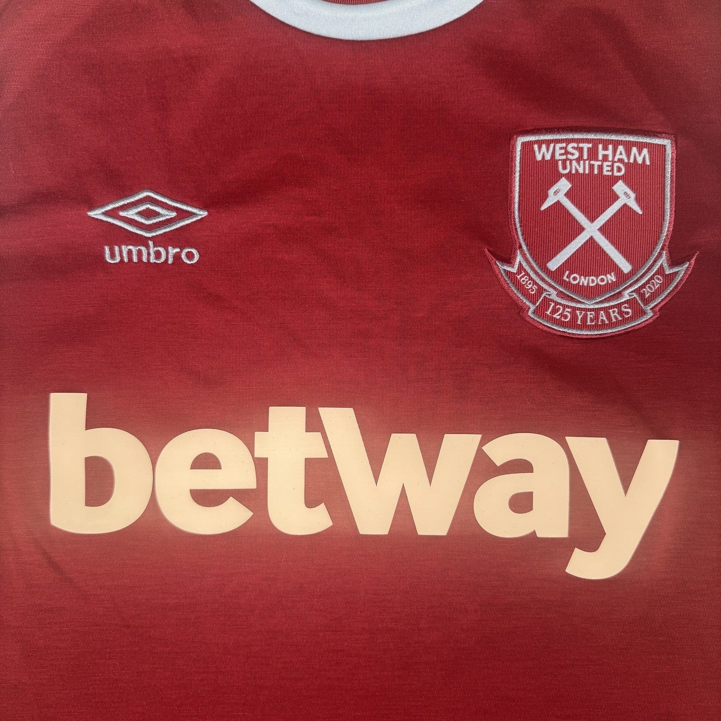 West Ham United 2020/2021 Home Football Shirt  Large
