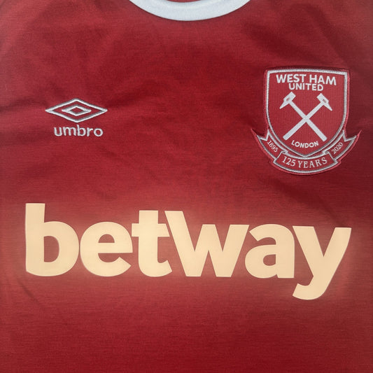 West Ham United 2020/2021 Home Football Shirt  Large
