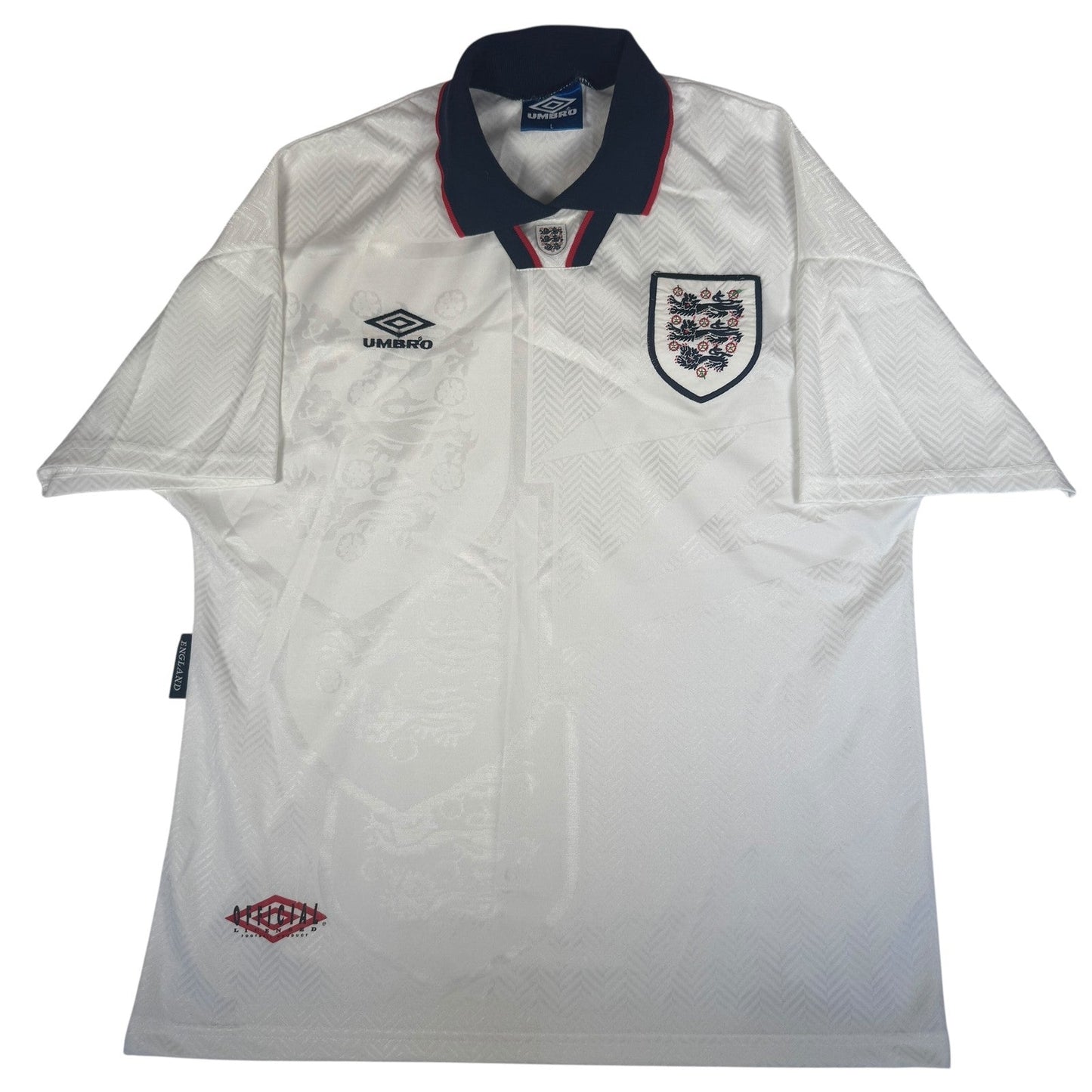 England 1993/1994/1995 Home Football Shirt  Large