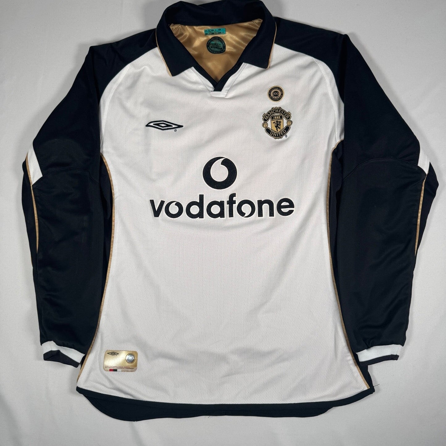 Manchester United 2001/2002 Away Football Shirt Long Sleeve  Medium