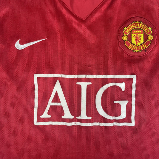Manchester United 2007/2008/2009 Home Football Shirt  XL