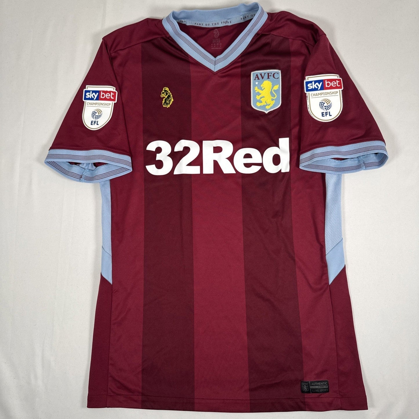 Aston Villa 2018/2019 Promotion Home Football Shirt  Medium