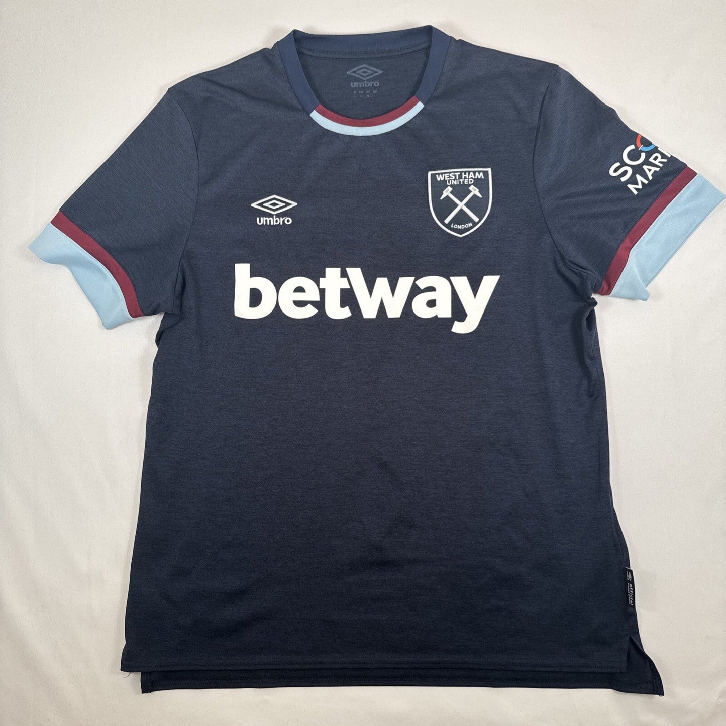 West Ham United 2021/2022 Third Football Shirt  Large