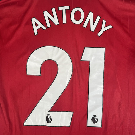 ANTONY 21 Manchester United 2022/2023 Home Football Shirt  Small