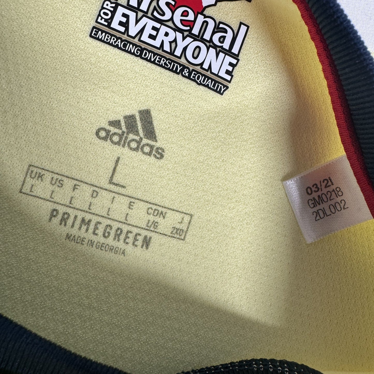 Arsenal 2021/2022 Away Football Shirt Large