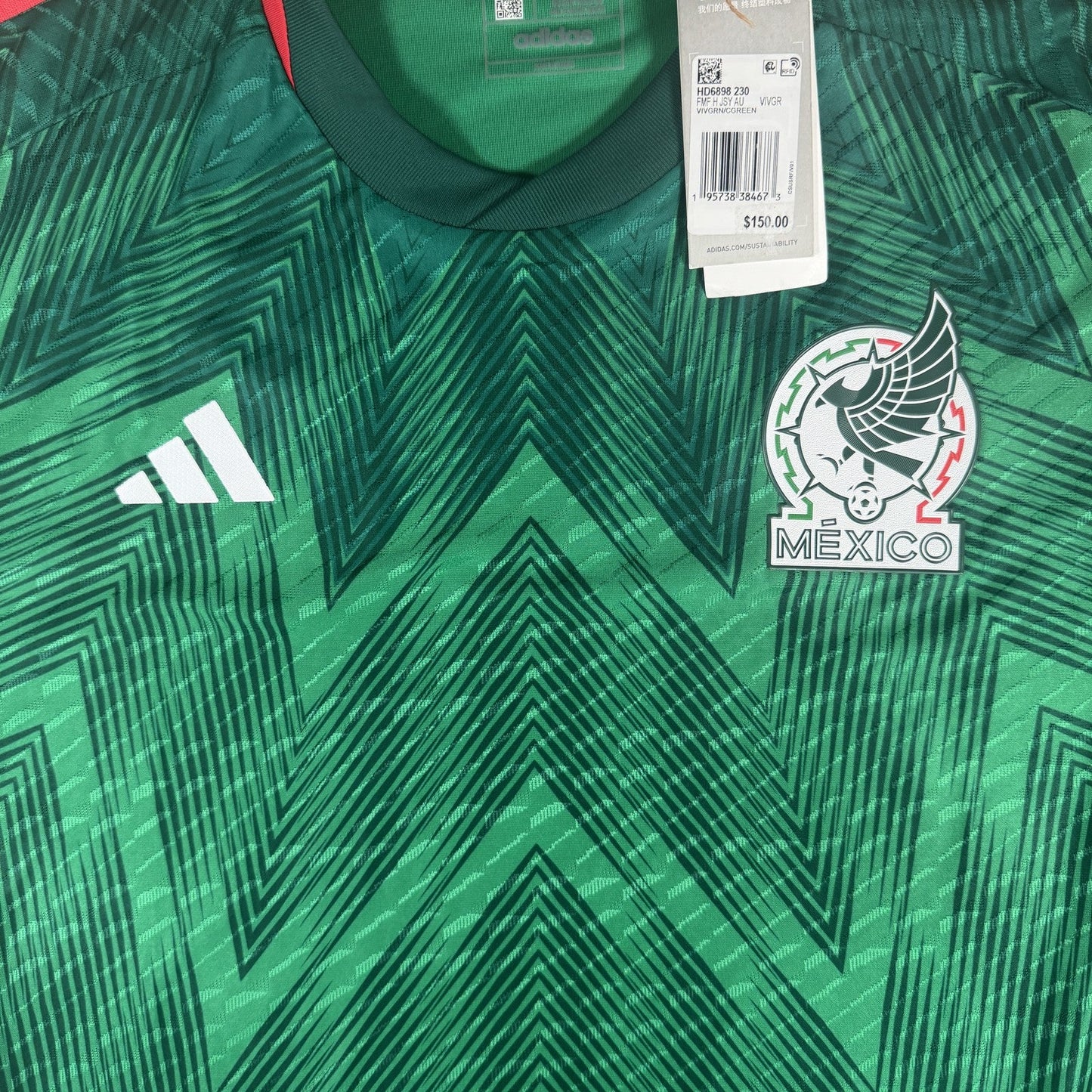 Mexico 2022/2023/2024 HEAT.RDY Home Football Shirt 2XL XXL BNWT