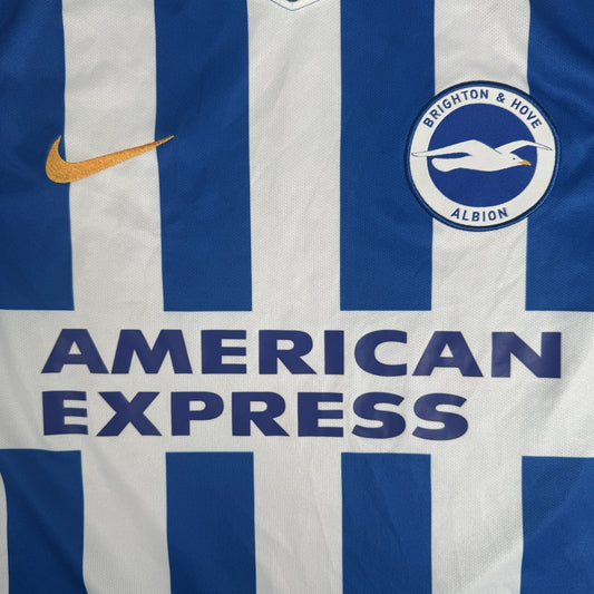 Brighton & Hove Albion 2017/2018 Home Football Shirt  XL