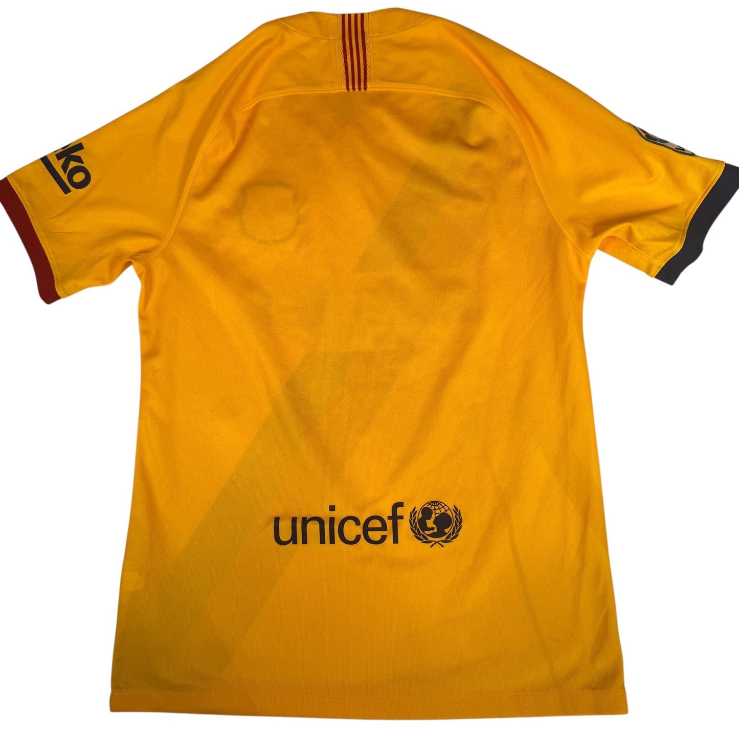 Barcelona 2019/2020 Yellow Away Football Shirt  Medium