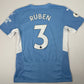 RUBEN 3 Manchester City 2021/2022 Home Football Shirt Player Spec Medium