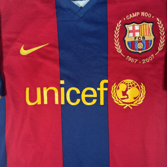 Barcelona 2007/2008 Home Football Shirt  Medium