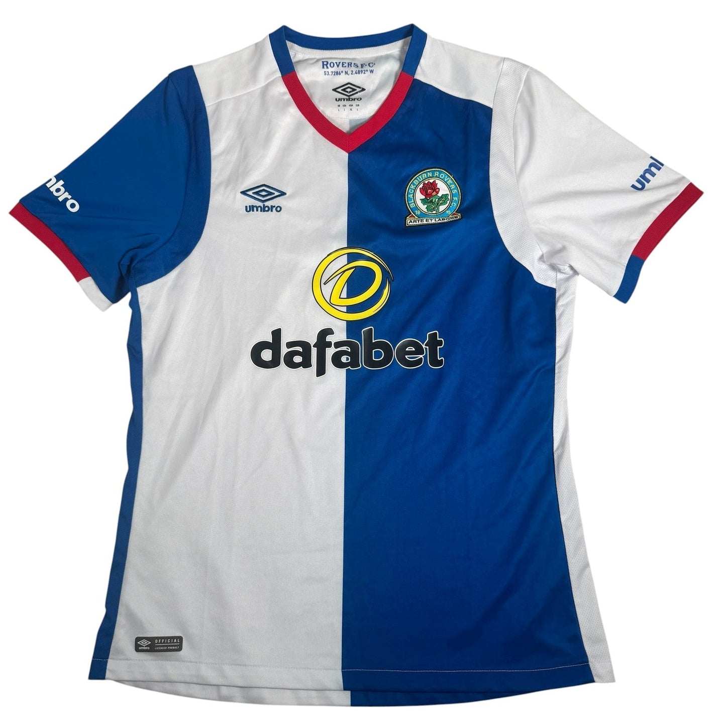 Blackburn Rovers 2016/2017 Home Football Shirt  Large