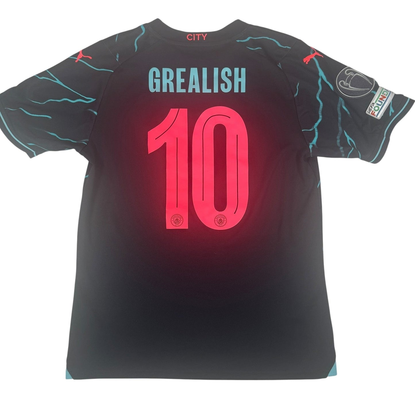 GREALISH 10 Manchester City 2023/2024 Third Football Shirt Medium