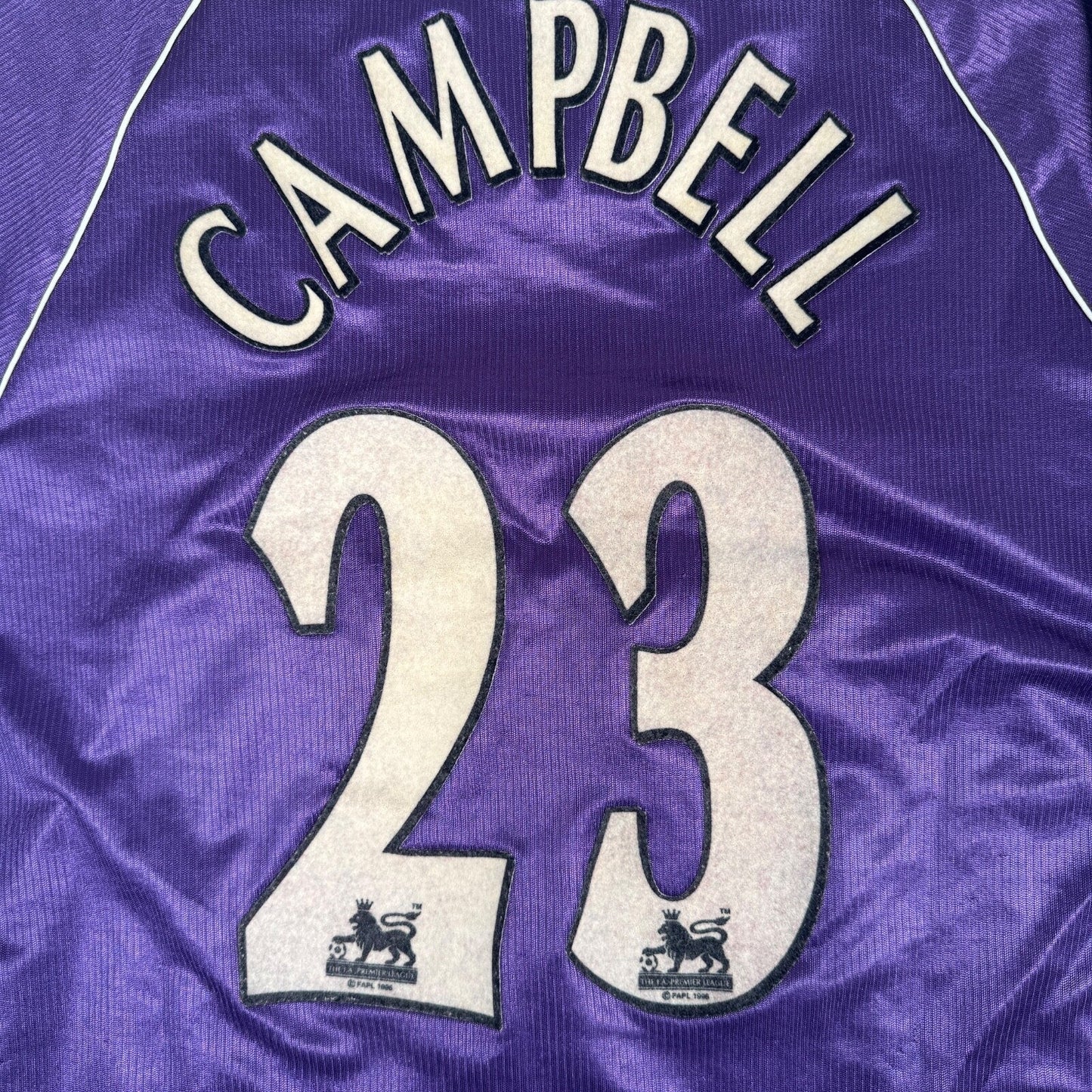 CAMPBELL 23 Tottenham Hotspur 1998/ 1999 Away Football Shirt Large