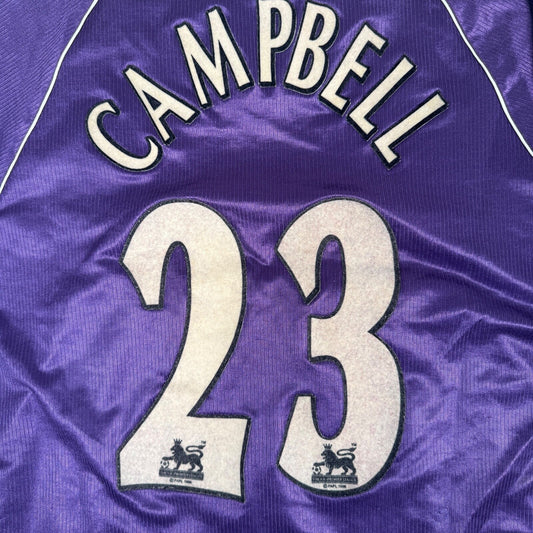 CAMPBELL 23 Tottenham Hotspur 1998/ 1999 Away Football Shirt Large