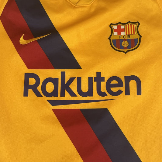Barcelona 2019/2020 Yellow Away Football Shirt  Medium