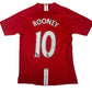 ROONEY 10 Manchester United 2007/2008/2009 Home Football Shirt Childs XL