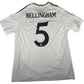 BELLINGHAM 5 Real Madrid 2024/2025 Home Football Shirt  XL