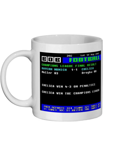 Bayern v Chelsea Champions League 2012 Ceefax Style Mug