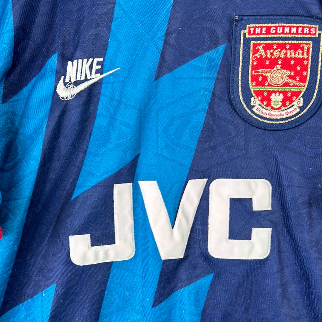 Arsenal 1994/1995 Away Shirt - Large Adult - Bergkamp 10
