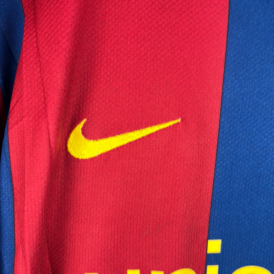 Barcelona 2007/2008 Match Worn Home Shirt - Marquez 4 - COA